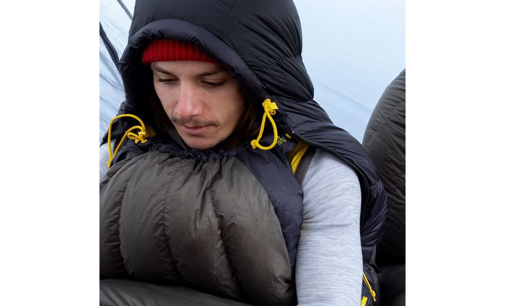 Демісезонний пуховий спальник Sea to Summit Spark Pro -9C 2025 - Long до -9°C: з капюшоном, Максимальний зріст користувача: 198, Колір: Beluga Black, Сторона застібки: ліва, зображення 27