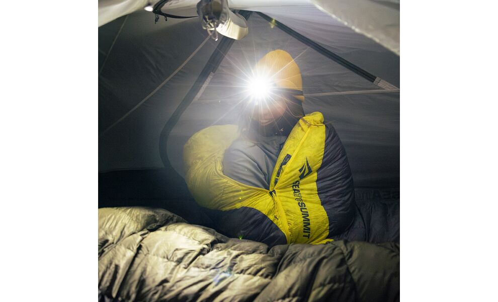 Демісезонний пуховий спальник Sea to Summit Spark Women's -1C - Long до -7°C: з капюшоном, Максимальний зріст користувача: 185, Колір: Pewter Grey, Сторона застібки: права, зображення 17