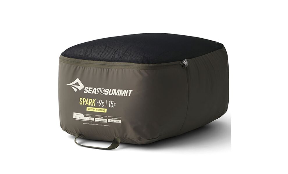 Демісезонний пуховий спальник Sea to Summit Spark Women's -9C - Long до -15°C: з капюшоном, Максимальний зріст користувача: 185, Колір: Pewter Grey, Сторона застібки: права, зображення 15