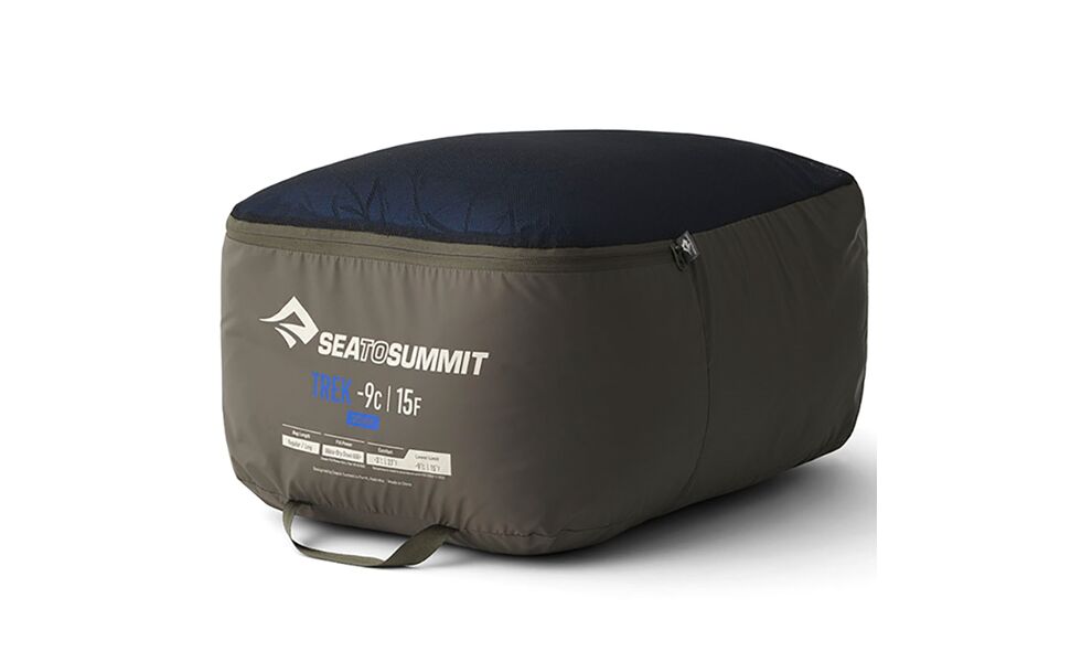 Демісезонний пуховий спальник Sea to Summit Trek -9C - Long до -9°C: з капюшоном, Максимальний зріст користувача: 198, Колір: Snorkel Blue, Сторона застібки: ліва, зображення 16