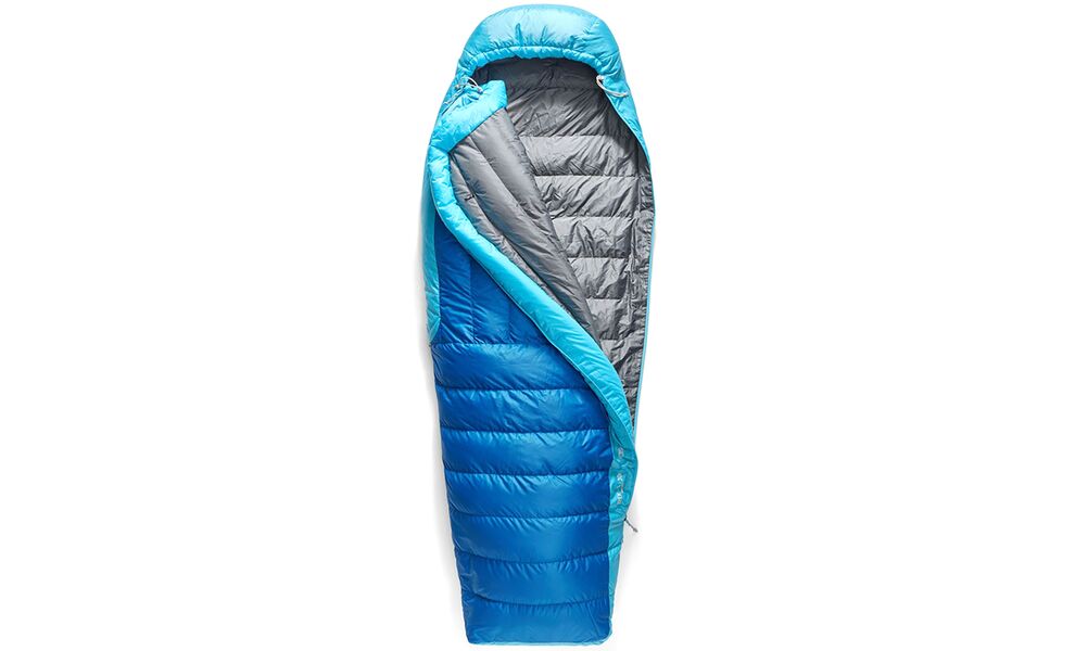 Демісезонний пуховий спальник Sea to Summit Trek -9C - Long до -9°C: з капюшоном, Максимальний зріст користувача: 198, Колір: Snorkel Blue, Сторона застібки: ліва, зображення 3