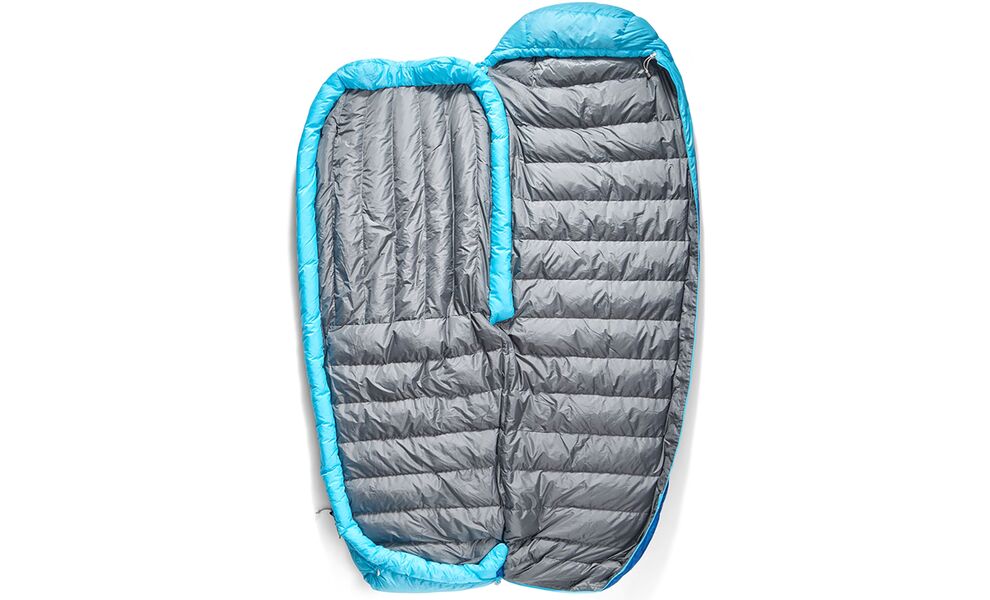 Демісезонний пуховий спальник Sea to Summit Trek -9C - Regular до -9°C: з капюшоном, Максимальний зріст користувача: 185, Колір: Snorkel Blue, Сторона застібки: ліва, зображення 5