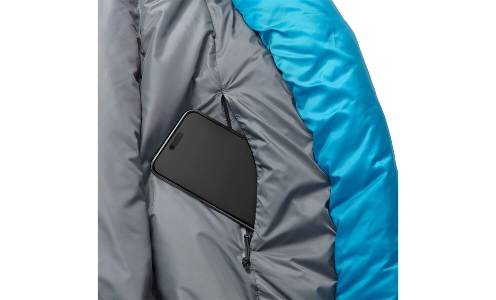 Демісезонний пуховий спальник Sea to Summit Trek Women's -9C - Regular до -16°C: з капюшоном, Максимальний зріст користувача: 170, Колір: Blue Atoll, Сторона застібки: права, зображення 8