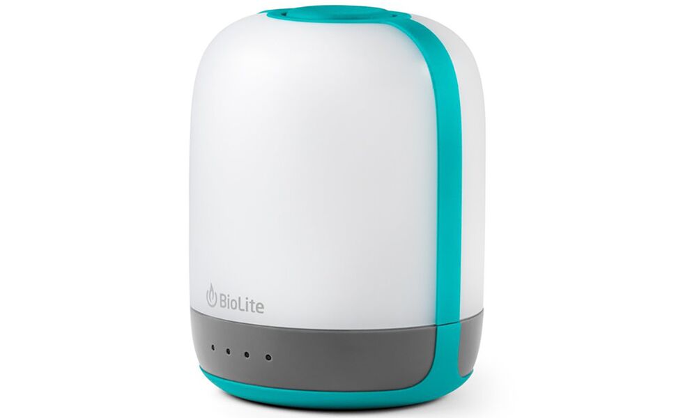 Кемпінговий ліхтар з функцією павербанк BioLite Alpenglow 250 (Teal): RGB-світло, Micro USB, Колір корпусу: Teal, зображення 2