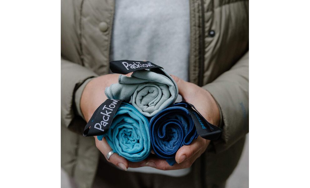 Швидкосохнучий рушник з мікрофібри PackTowl Personal - Hand (Sage), 92x42 см, Тип розміру: Hand, Колір: Sage, зображення 2