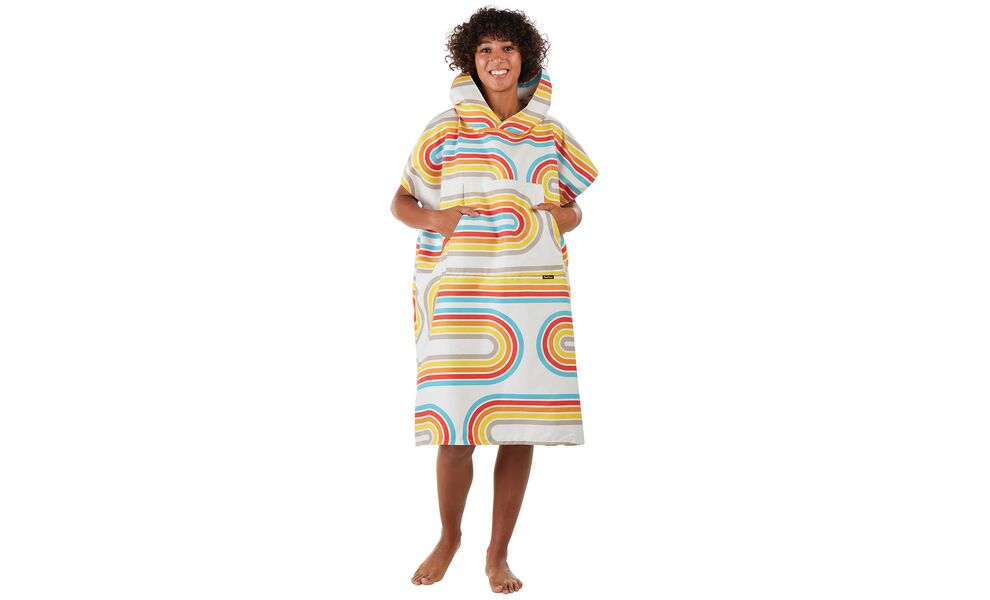 Швидкосохнучий рушник-пончо з мікрофібри PackTowl Poncho - L/XL (Retro Curve), 142x97 см, Тип розміру: L/XL, Колір: Retro Curve, зображення 3