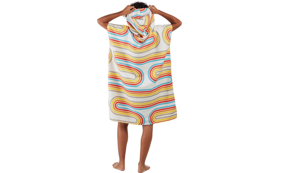 Швидкосохнучий рушник-пончо з мікрофібри PackTowl Poncho - L/XL (Retro Curve), 142x97 см, Тип розміру: L/XL, Колір: Retro Curve, зображення 4