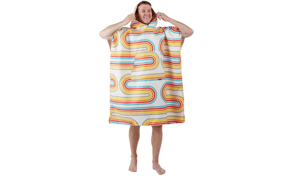 Швидкосохнучий рушник-пончо з мікрофібри PackTowl Poncho - L/XL (Retro Curve), 142x97 см, Тип розміру: L/XL, Колір: Retro Curve, зображення 2