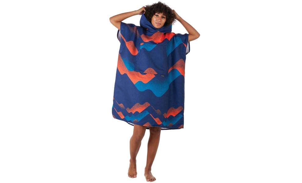 Швидкосохнучий рушник-пончо з мікрофібри PackTowl Poncho - S/M (Riso Wave), 130x84 см, Тип розміру: S/M, Колір: Riso Wave, зображення 2