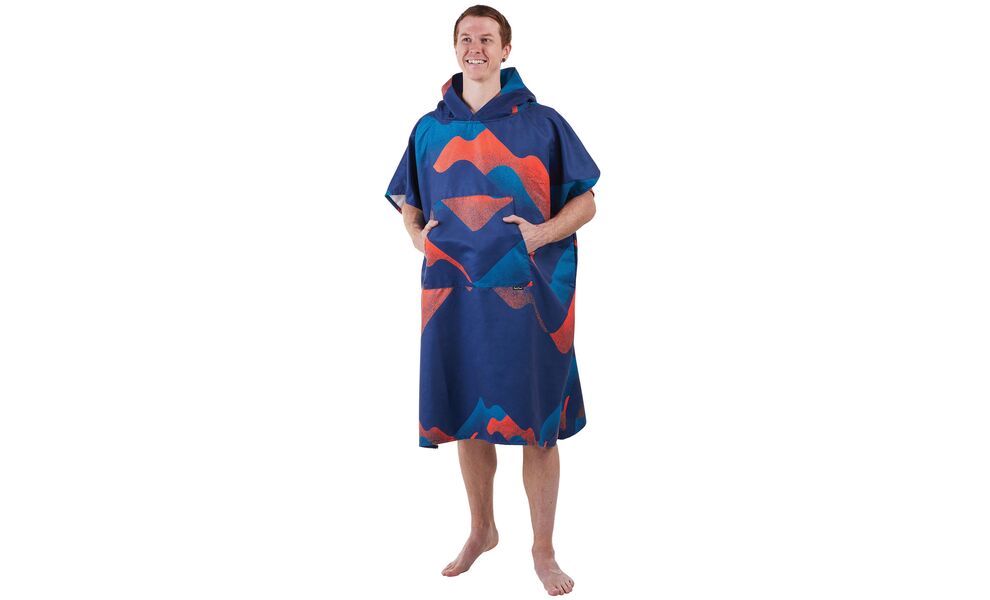 Швидкосохнучий рушник-пончо з мікрофібри PackTowl Poncho - S/M (Riso Wave), 130x84 см, Тип розміру: S/M, Колір: Riso Wave, зображення 4