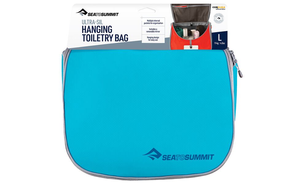 Косметичка Sea to Summit Ultra-Sil Hanging Toiletry Bag - L (Blue Atoll), Тип розміру: L, Колір: Blue Atoll, зображення 2