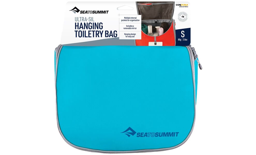 Косметичка Sea to Summit Ultra-Sil Hanging Toiletry Bag - S (Blue Atoll), Тип розміру: S, Колір: Blue Atoll, зображення 2