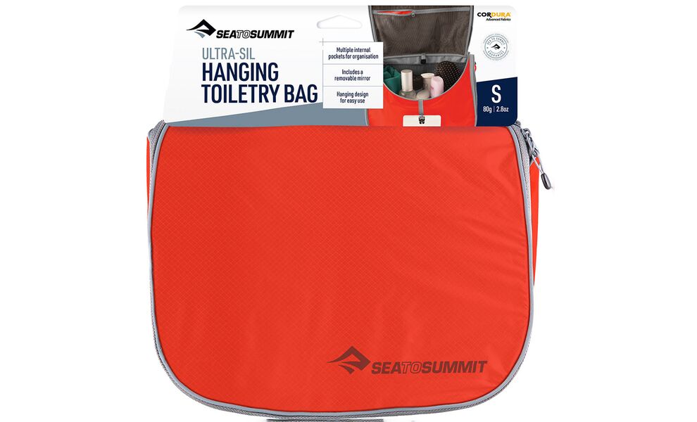 Косметичка Sea to Summit Ultra-Sil Hanging Toiletry Bag - S (Spicy Orange), Тип розміру: S, Колір: Spicy Orange, зображення 2