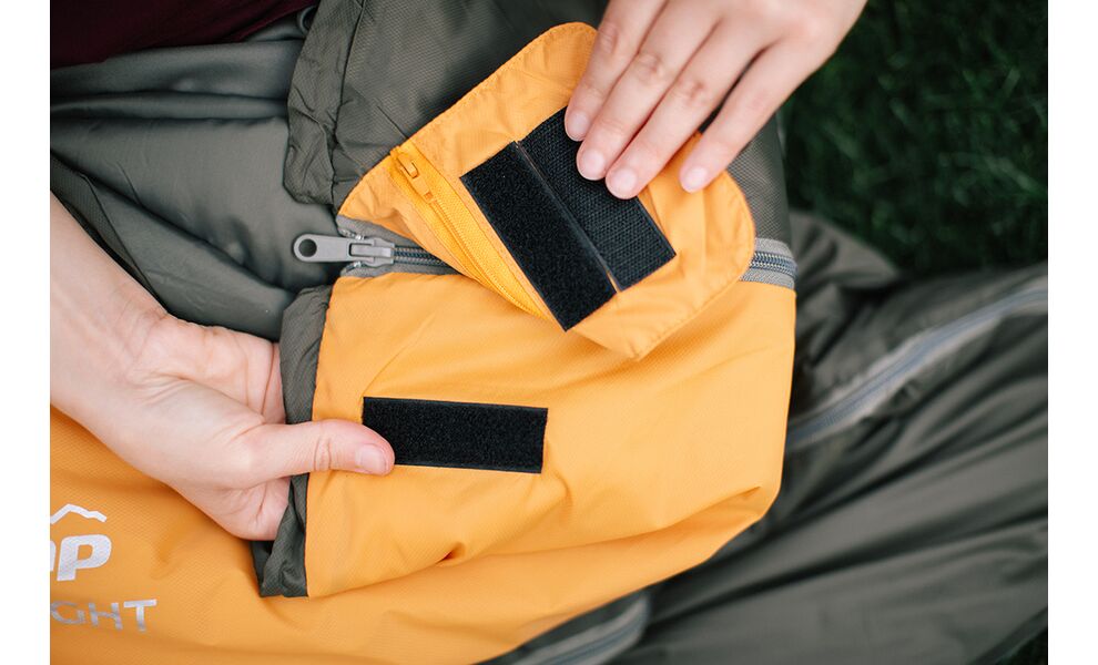 Літній кемпінговий спальник-ковдра Tramp Airy Light (Yellow) до 10°C, Максимальний зріст користувача: 185, Колір: Yellow/Grey, Сторона застібки: права, зображення 27