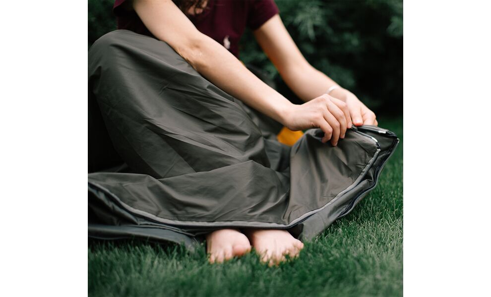 Літній кемпінговий спальник-ковдра Tramp Airy Light (Yellow) до 10°C, Максимальний зріст користувача: 185, Колір: Yellow/Grey, Сторона застібки: права, зображення 21