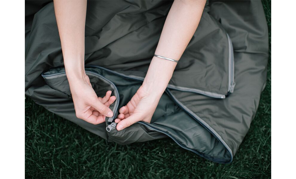 Літній кемпінговий спальник-ковдра Tramp Airy Light (Yellow) до 10°C, Максимальний зріст користувача: 185, Колір: Yellow/Grey, Сторона застібки: ліва, зображення 34