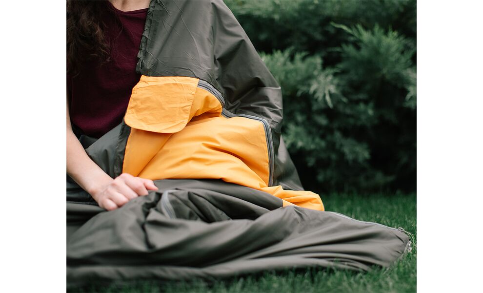 Літній кемпінговий спальник-ковдра Tramp Airy Light (Yellow) до 10°C, Максимальний зріст користувача: 185, Колір: Yellow/Grey, Сторона застібки: права, зображення 17