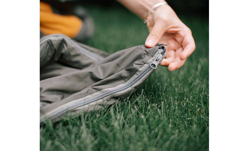 Літній кемпінговий спальник-ковдра Tramp Airy Light (Yellow) до 10°C, Максимальний зріст користувача: 185, Колір: Yellow/Grey, Сторона застібки: ліва, зображення 22