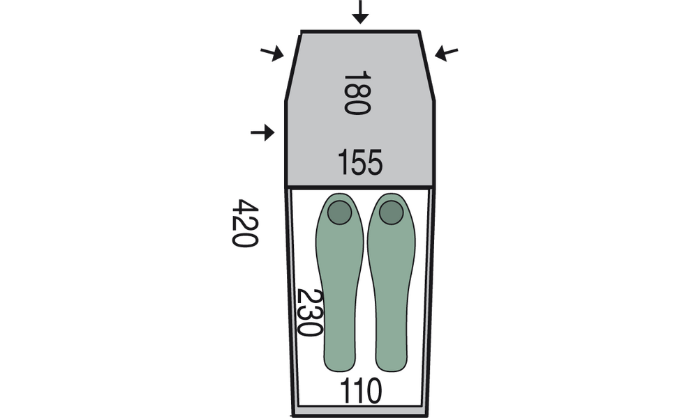 Додаткова підлога в тамбур до намету Pinguin Storm 2, зображення 2