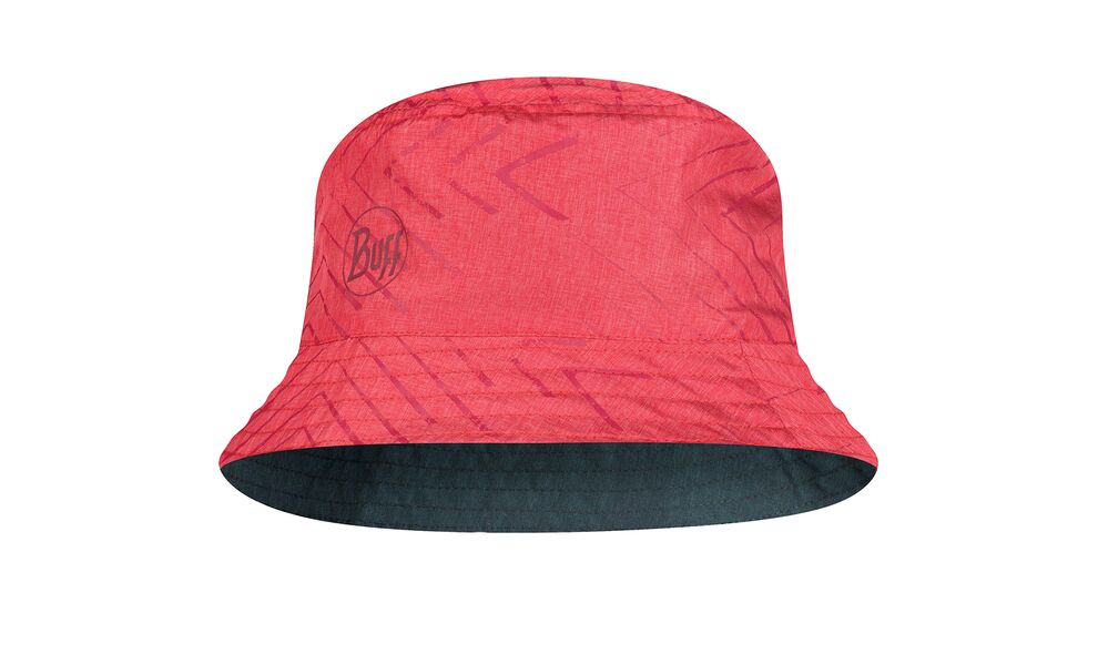 Двостороння панама BUFF® Travel Bucket (Collage Red/Black), Колір виробника: Collage Red/Black, Тип розміру: S/M, зображення 3