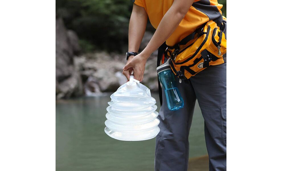 Туристична складна каністра для води з краном AceCamp Jerrycan на 8 л, Об'єм: 8, Колір виробника: Grey, зображення 3