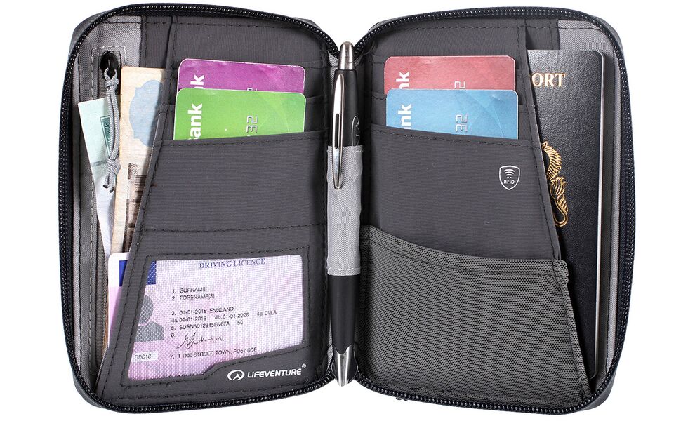 Гаманець Lifeventure Recycled RFID Mini Travel Wallet (Grey), Колір виробника: Grey, зображення 4