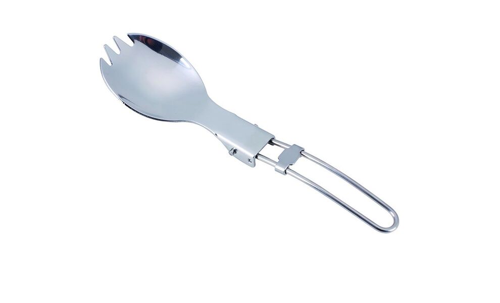 Складна туристична ложка-виделка з чохлом Pinguin Spork, нержавіюча сталь, зображення 2