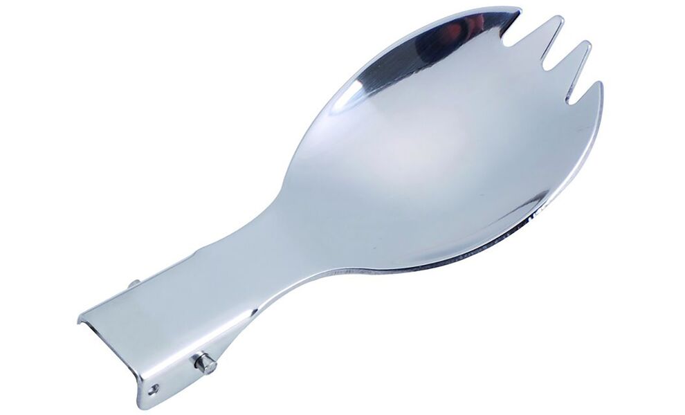 Складна туристична ложка-виделка з чохлом Pinguin Spork, нержавіюча сталь, зображення 3