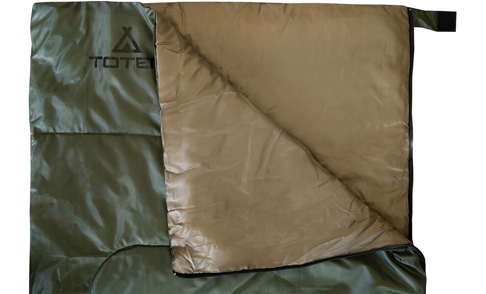 Літній кемпінговий спальник-ковдра Totem Woodcock XXL до 10°C: широкий, Максимальний зріст користувача: 200, Колір: Green, Сторона застібки: ліва, зображення 4