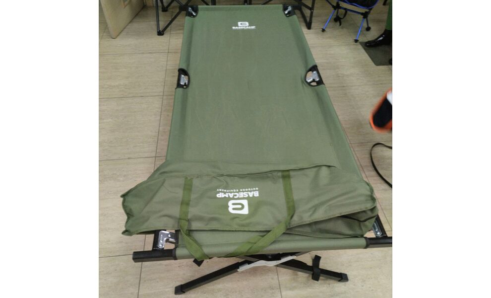 Розкладне туристичне ліжко BaseCamp Camping Bed (Olive Green), Колір виробника: Olive Green, зображення 11