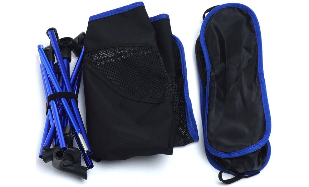 Розкладний стілець BaseCamp Compact (Black/Blue), Колір виробника: Black/Blue, зображення 5