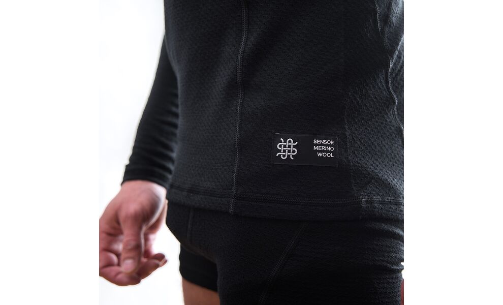 Термокофта чоловіча Sensor Merino DF (Black), Колір виробника: Black, Розмір виробника: L, зображення 6