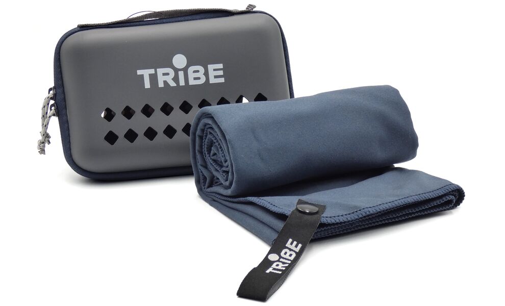 Швидкосохнучий рушник з мікрофібри з чохлом Tribe Pocket Towel - M (Navy), 100x50 см, Тип розміру: M, Колір: Navy, зображення 5