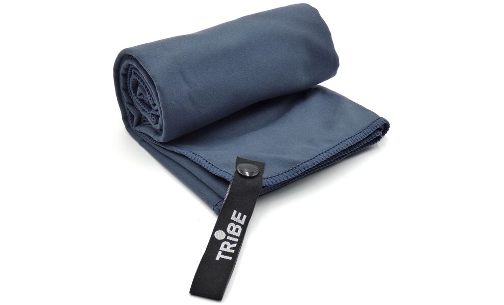 Швидкосохнучий рушник з мікрофібри з чохлом Tribe Pocket Towel - M (Navy), 100x50 см, Тип розміру: M, Колір: Navy, зображення 2