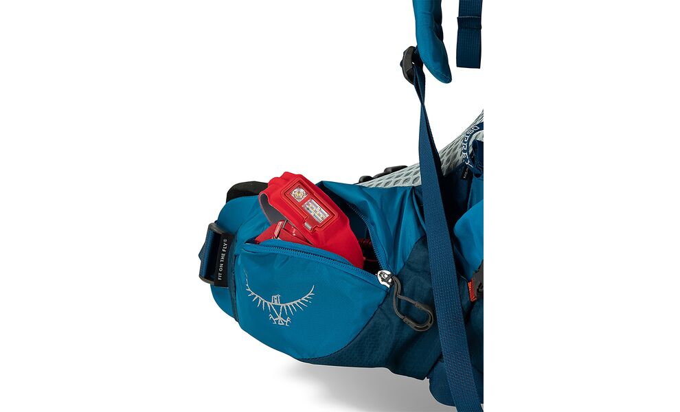 Рюкзак Osprey Atmos AG LT 65 - L/XL (Night Shift/Scoria Blue), Об'єм: 68, Колір виробника: Night Shift/Scoria Blue, Тип розміру спинки: L/XL, зображення 11