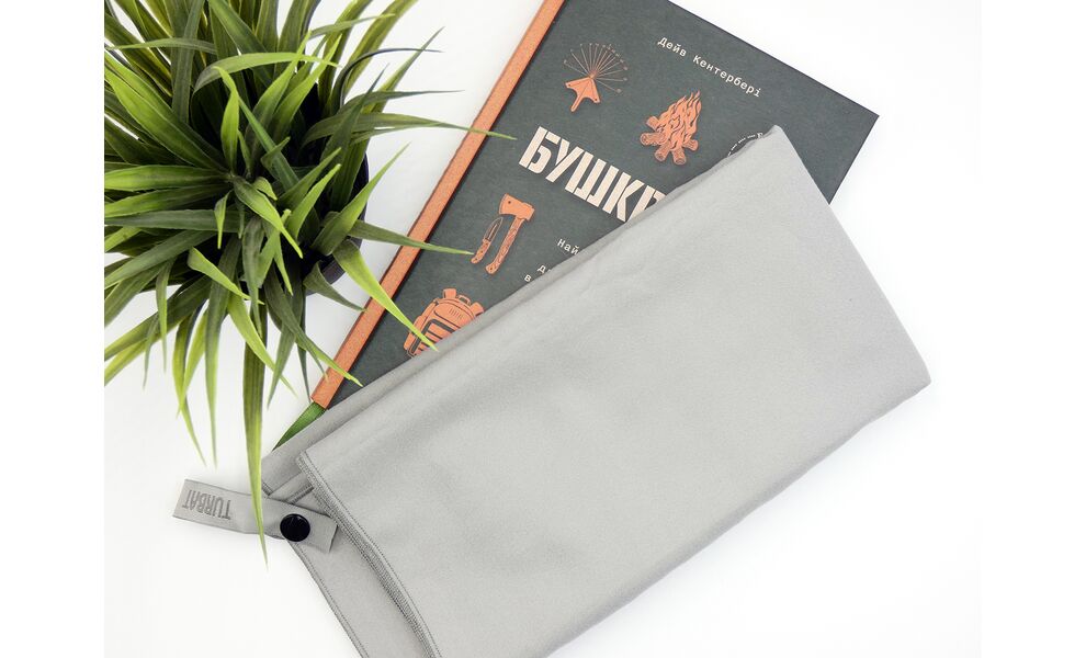 Компактний рушник з мікрофібри з чохлом Turbat Lagoon - XL (Light Grey), 150х80 см, Тип розміру: XL, Колір: Light Grey, зображення 5