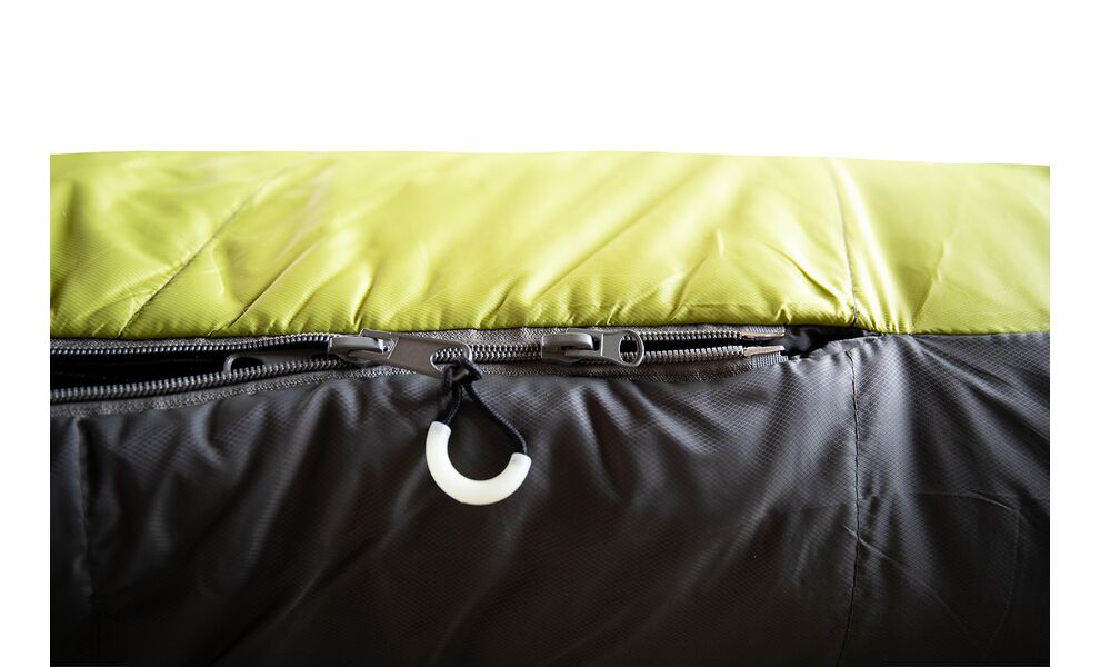 Демісезонний туристичний спальник Tramp Fjord - Long (Green) до -5°C: з капюшоном, Максимальний зріст користувача: 195, Колір: Green/Grey, Сторона застібки: права, зображення 11