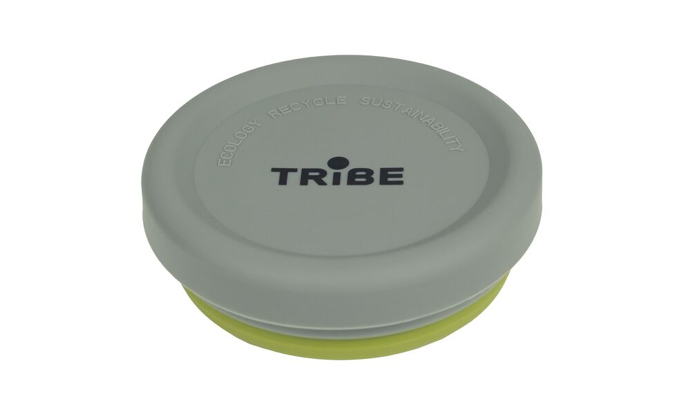 Складний туристичний стакан з кришкою Tribe T-FF-0001 (Olive) на 200 мл, харчовий силікон, Об'єм: 200, Колір: Olive, зображення 3