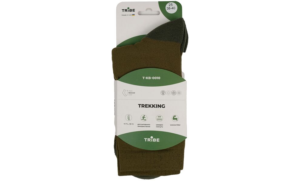 Трекінгові шкарпетки Tribe Trekking (Olive), Колір: Olive, Розмір: EU 38-40, зображення 11