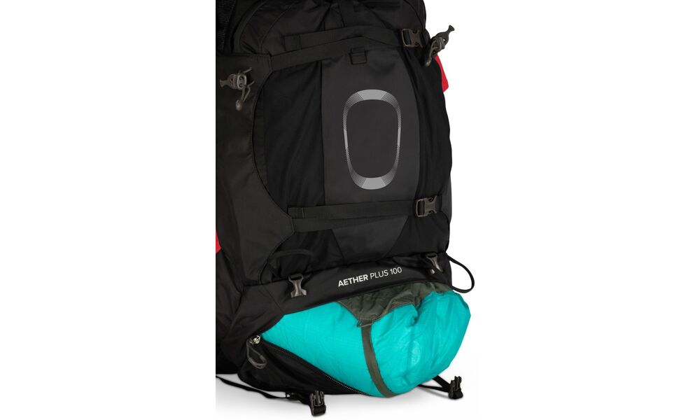 Рюкзак Osprey Aether Plus 100 - S/M (Black), Об'єм: 98, Колір виробника: Black, Тип розміру спинки: S/M, зображення 13