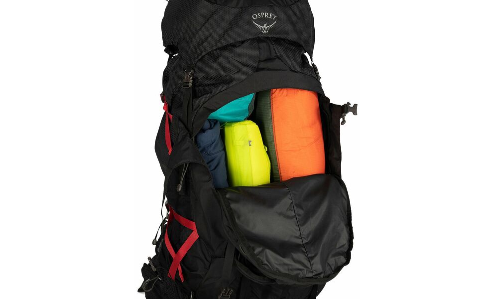 Рюкзак Osprey Aether Plus 100 - S/M (Black), Об'єм: 98, Колір виробника: Black, Тип розміру спинки: S/M, зображення 6