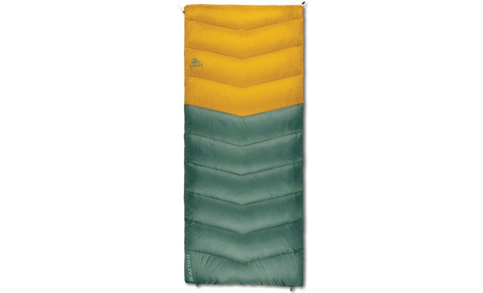 Демісезонний пуховий спальник-ковдра Kelty Galactic 30 (Duck Green/Olive Oil) до -1°C, Максимальний зріст користувача: 183, Колір: Duck Green/Olive Oil, Сторона застібки: права, зображення 2