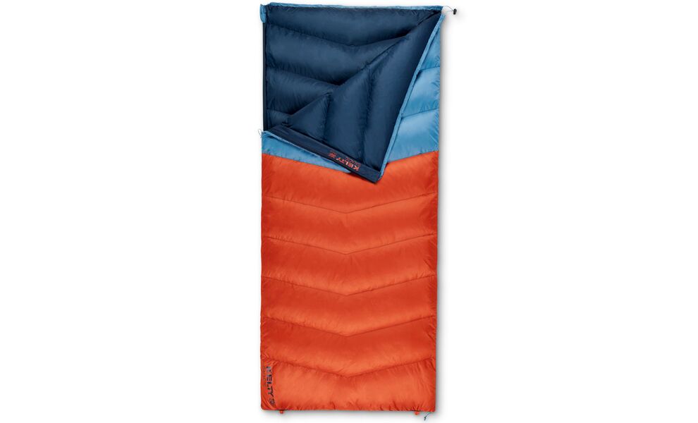 Демісезонний пуховий спальник-ковдра Kelty Galactic 30 (Rooibos Tea/Aegean Blue) до -1°C, Максимальний зріст користувача: 183, Колір: Rooibos Tea/Aegean Blue, Сторона застібки: права, зображення 3