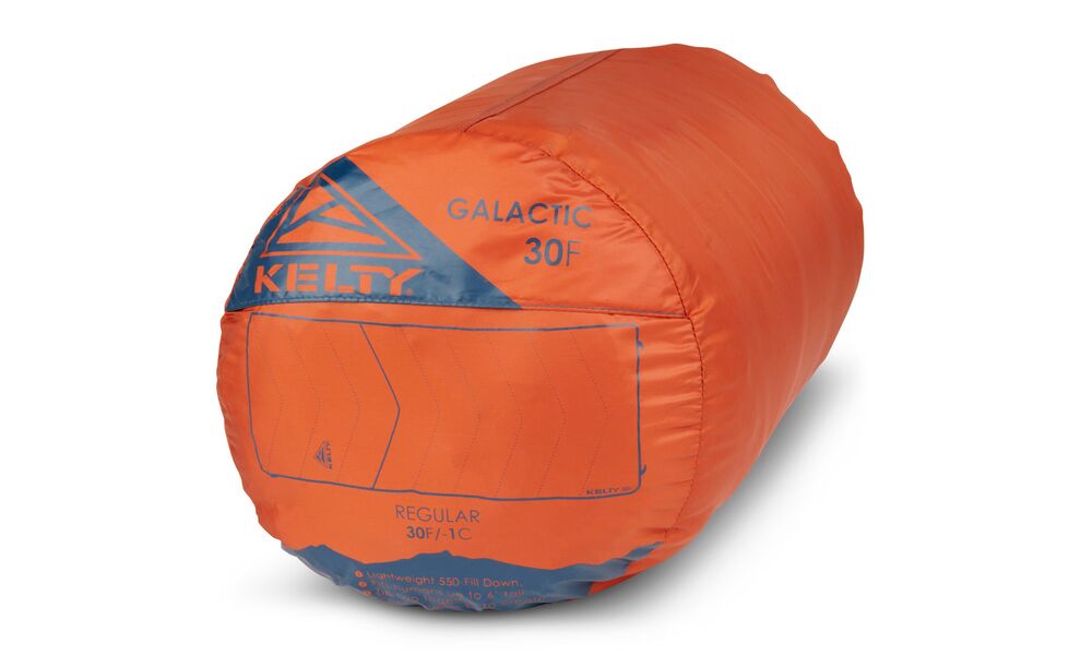 Демісезонний пуховий спальник-ковдра Kelty Galactic 30 (Rooibos Tea/Aegean Blue) до -1°C, Максимальний зріст користувача: 183, Колір: Rooibos Tea/Aegean Blue, Сторона застібки: права, зображення 5