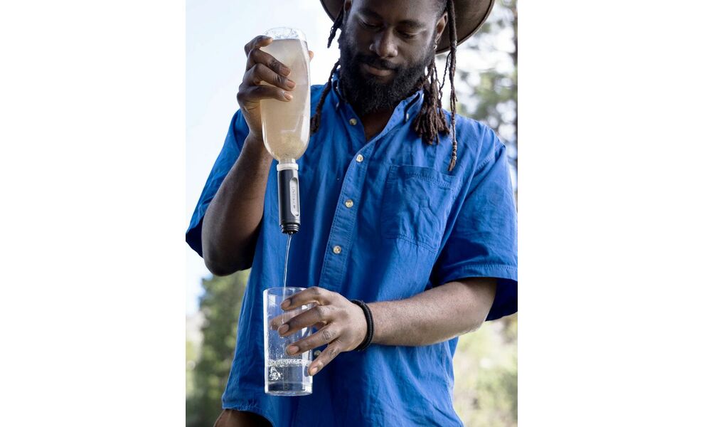 М'яка пляшка з фільтром для води LifeStraw Peak Squeeze (Dark Mountain Grey) на 1 л, Об'єм резервуару: 1000, Колір резервуару: Dark Mountain Grey, зображення 10