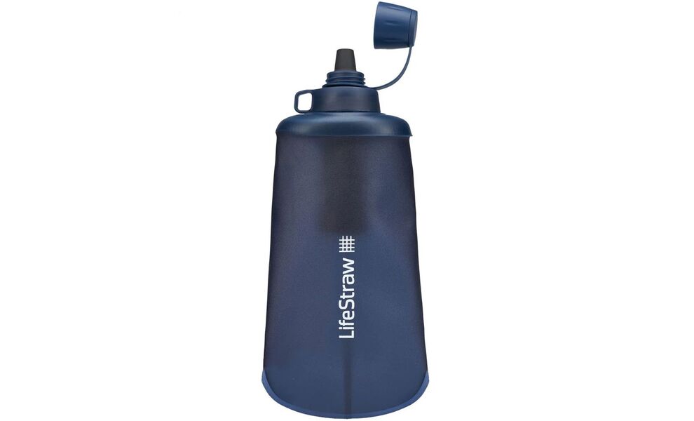М'яка пляшка з фільтром для води LifeStraw Peak Squeeze (Dark Mountain Grey) на 650 мл, Об'єм резервуару: 650, Колір резервуару: Dark Mountain Grey, зображення 2
