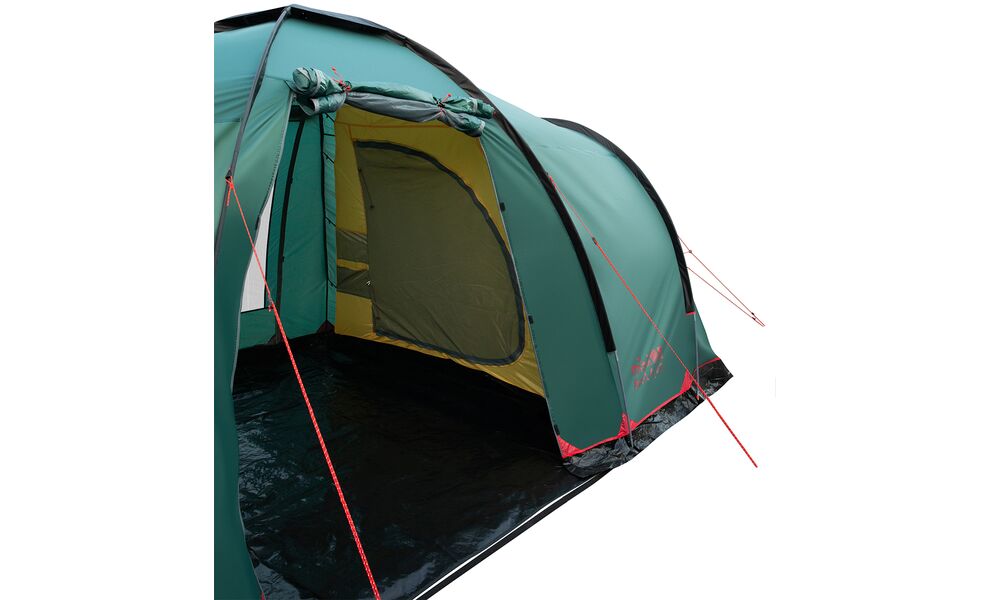 6-місний кемпінговий намет Tramp Brest 6 V2: на 2 спальні, Кількість місць: 6, Колір: Storm Green/Red, зображення 19