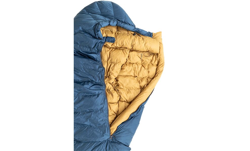 Демісезонний пуховий спальник Turbat Kuk 500 - 185 (Blue) до -6°C: з капюшоном, Максимальний зріст користувача: 185, Колір: Blue, Сторона застібки: центр, зображення 5
