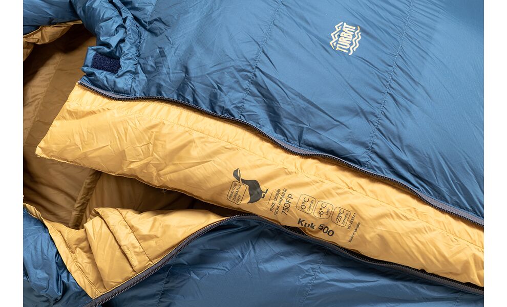 Демісезонний пуховий спальник Turbat Kuk 500 - 185 (Blue) до -6°C: з капюшоном, Максимальний зріст користувача: 185, Колір: Blue, Сторона застібки: центр, зображення 6