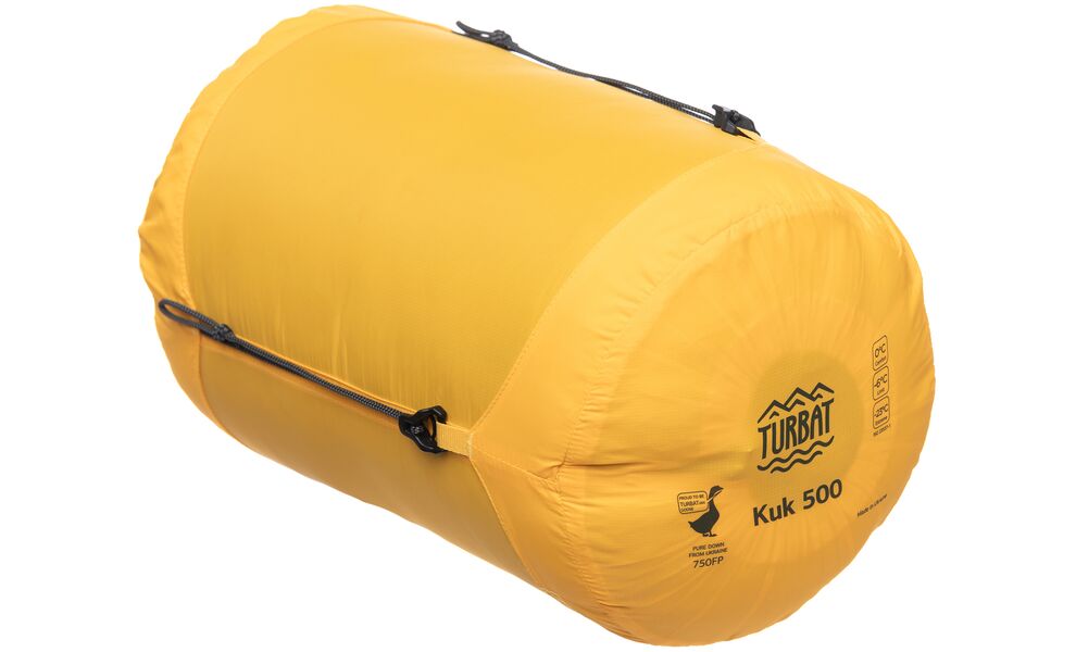 Демісезонний пуховий спальник Turbat Kuk 500 - 185 (Blue) до -6°C: з капюшоном, Максимальний зріст користувача: 185, Колір: Blue, Сторона застібки: центр, зображення 7